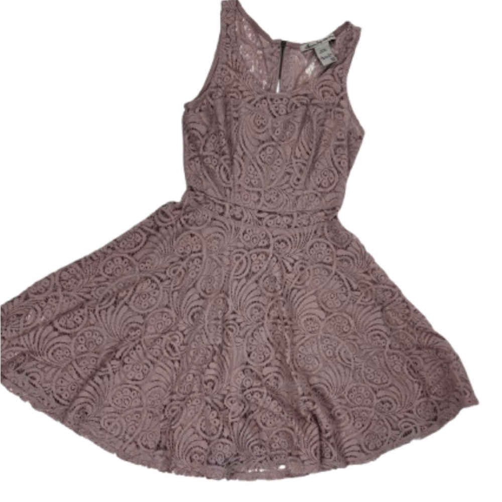 Elegant Lace Fit & Flare Lace Mini Dress